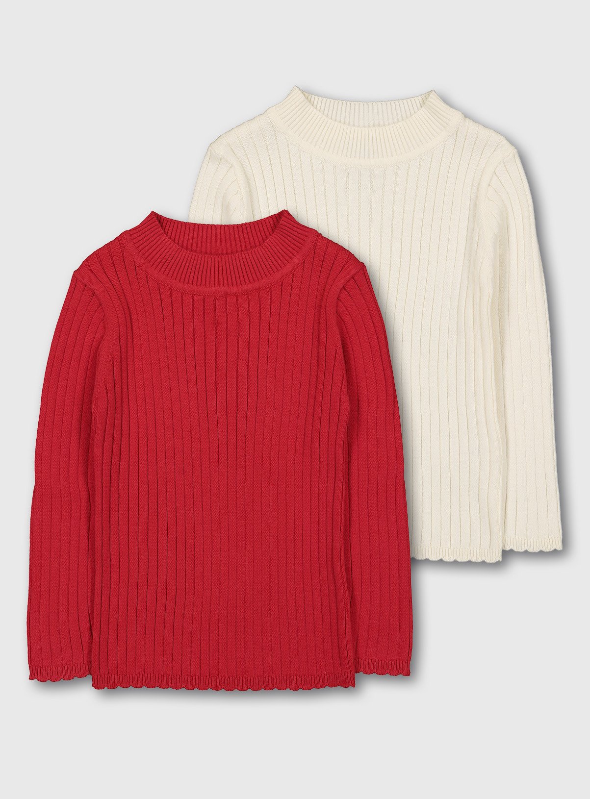 cream ribbed jumper